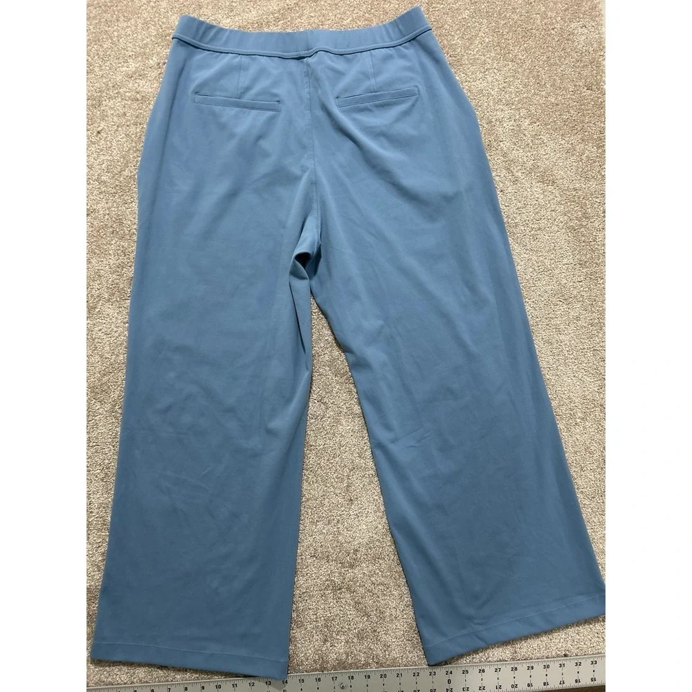 Halara Women's XL Wide Leg Pull On Elastic Waist Pants For Women Blue